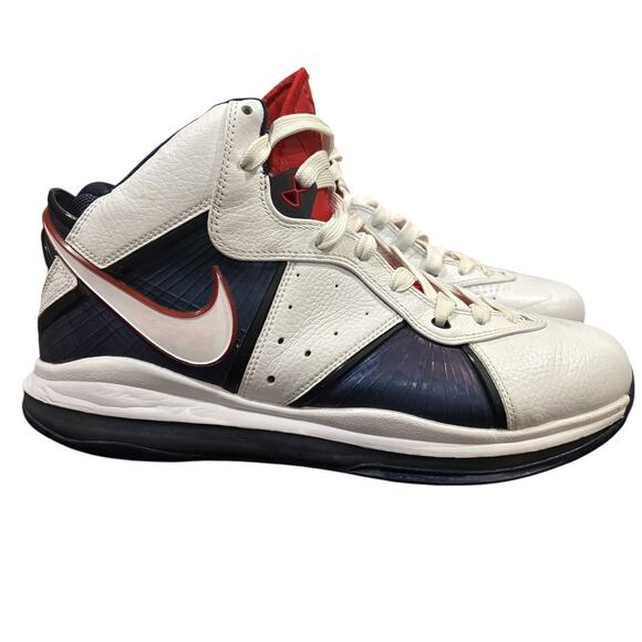 Nike LeBron 8 Veterans Day 2010 Red White Blue Shoes Mens Size 12 417098-100 main image 12